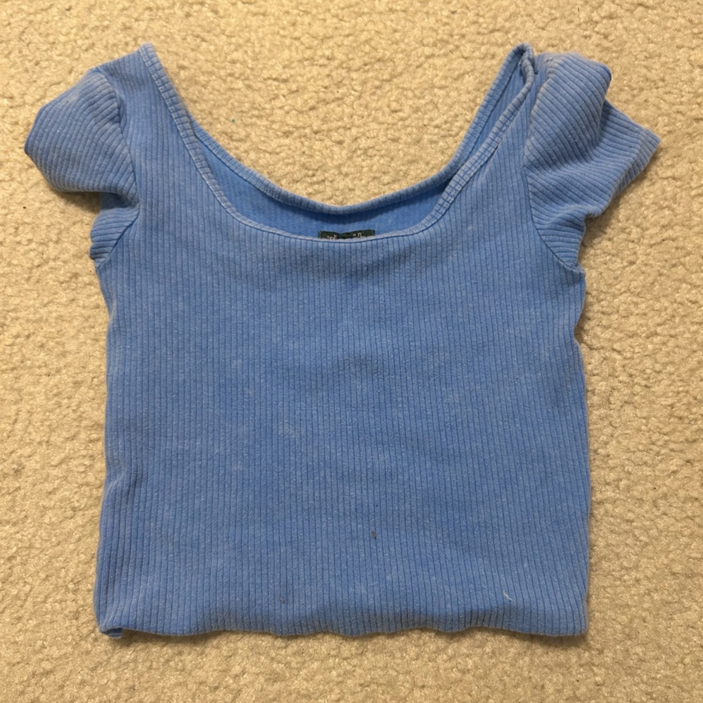 S blue scoop neck crop top from Target
